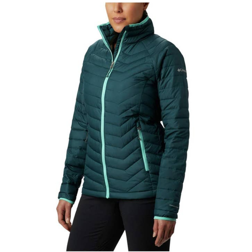 Columbia Womens Powder Lite Dark Seas Omni Heat Jacket Seze Small NEW